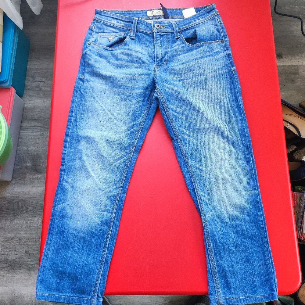 Guess Vermont slim jeans distressed blue men's size 31x32